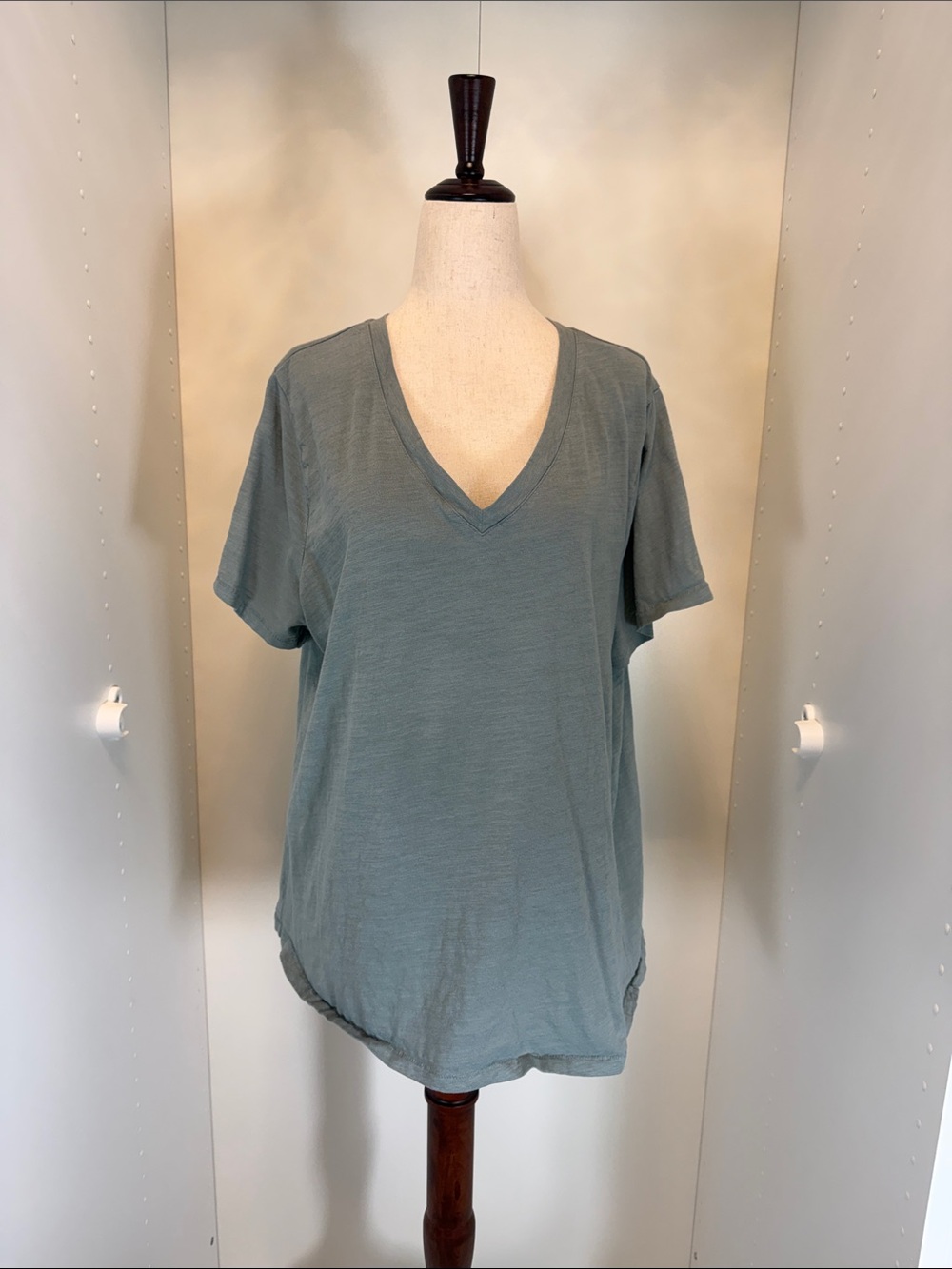 Sonoma Everyday Tee V-Neck Short Sleeve Top in Sage